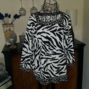 ALFRED DUNNER ZEBRA & FLORAL